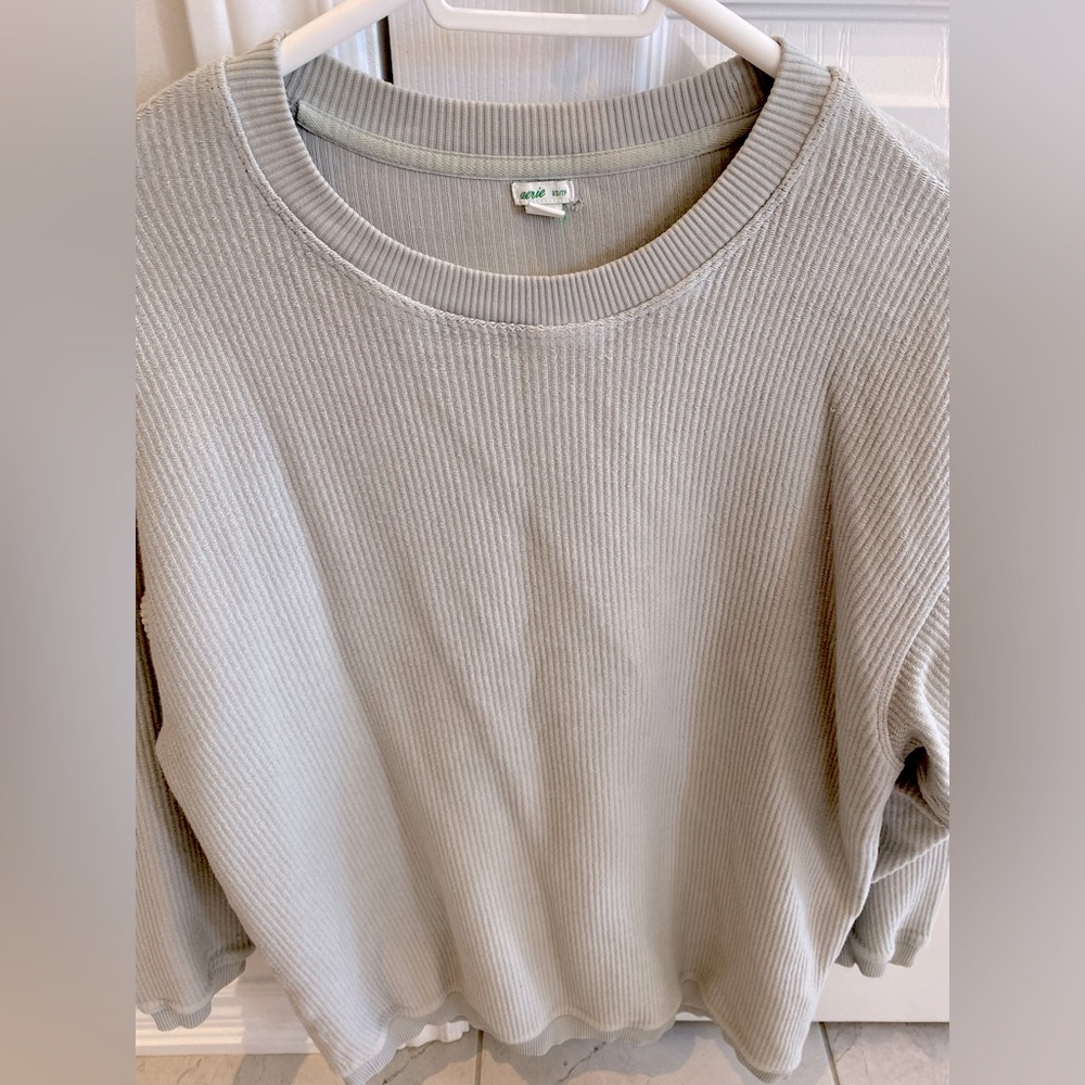 Aerie waffle crewneck
